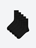 LCW ACCESSORIES Siyah Bambu Erkek Soket Çorap 5'li