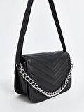 LCW ACCESSORIES SİYAH Deri Görünümlü Kadın Omuz Çantası