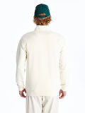 LCW Casual BEJ Dik Yaka Uzun Kollu Erkek Sweatshirt