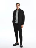 LCW Vision Siyah Slim Fit Dik Yaka Erkek Mont