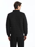 LCW Vision Siyah Slim Fit Dik Yaka Erkek Mont