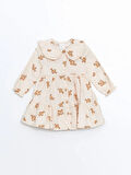 Bebe Yaka Çiçekli Kız Bebek Elbise_W4DC60Z1-LQA86841441613959-12 Ay