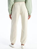 XSIDE Bej Kadın Beli Lastikli Düz Jogger Eşofman Altı