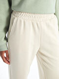XSIDE Bej Kadın Beli Lastikli Düz Jogger Eşofman Altı