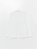 LCW Vision Beyaz Slim Fit Hakim Yaka Uzun Kollu Armürlü Erkek Gömlek