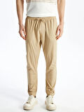 XSIDE BEJ Standart Kalıp Gabardin Erkek Jogger Pantolon