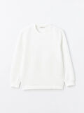 LCW Vision EKRU Bisiklet Yaka Uzun Kollu Erkek Sweatshirt