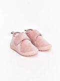 LCW STEPS Pembe Cırt Cırtlı Kadife Kız Bebek Panduf