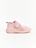 LCW STEPS Pembe Cırt Cırtlı Kadife Kız Bebek Panduf