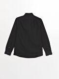 LCWAIKIKI Formal Siyah Slim Fit Uzun Kollu Oxford Erkek Gömlek
