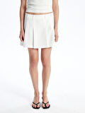 LCW Vision EKRU Dar Fit Kadın Pileli Etek