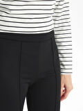LCWAIKIKI Classic Siyah Dar Fit İspanyol Paça Kadın Tayt Pantolon