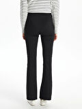 LCWAIKIKI Classic Siyah Dar Fit İspanyol Paça Kadın Tayt Pantolon