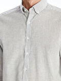 SOUTHBLUE Lacivert Slim Fit Uzun Kollu Çizgili Poplin Erkek Gömlek