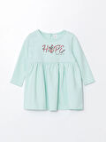 Bisiklet Yaka Uzun Kollu Baskılı Kız Bebek Elbise_W4HF73Z1-SBG86841456020952-3 Yaş