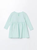 Bisiklet Yaka Uzun Kollu Baskılı Kız Bebek Elbise_W4HF73Z1-SBG86841456020952-3 Yaş