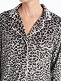 Gömlek Yaka Leopar Desenli Kadın Pijama Takımı_W41540Z8-LRW_8684145966777_3XL