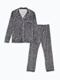 Gömlek Yaka Leopar Desenli Kadın Pijama Takımı_W41540Z8-LRW_8684145966777_3XL