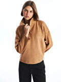Dik Yaka Düz Oversize Kadın Sweatshirt_W4DN15Z8-DXZ_8684146022496_M