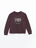 Bisiklet Yaka Baskılı Kadın Sweatshirt_W4LC12Z8-HPU_8684146086849_XL