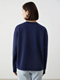 Bisiklet Yaka Baskılı Kadın Sweatshirt_W4LC13Z8-RFH_8684146086870_L