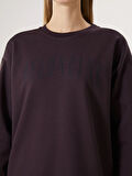 Bisiklet Yaka Baskılı Kadın Sweatshirt_W4LC19Z8-JTW_8684146087136_S