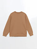 Bisiklet Yaka Baskılı Oversize Kadın Kalın Sweatshirt_W4LC06Z8-R3D_8684146105151_M