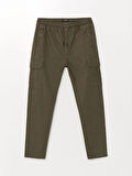 XSIDE HAKİ Standart Kalıp Gabardin Erkek Kargo Pantolon
