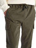 XSIDE HAKİ Standart Kalıp Gabardin Erkek Kargo Pantolon