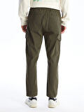 XSIDE HAKİ Standart Kalıp Gabardin Erkek Kargo Pantolon