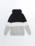 XSIDE Siyah Uzun Kollu Erkek Kalın Hoodie