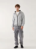 XSIDE Gri Standart Kalıp Kapüşonlu Erkek Yağmurluk