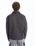 XSIDE Antrasit Rahat Kalıp Gömlek Yaka Erkek Mont