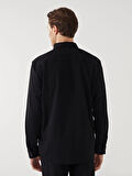 LCW Vision Siyah Slim Fit Uzun Kollu Erkek Gömlek