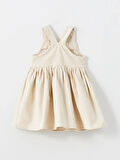 Kare Yaka Kadife Kız Bebek Elbise ve Tişört 2'li Takım_W4J593Z1-R9J86841472315145-6 Yaş