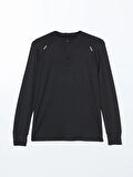 XSIDE ACTIVE Siyah Bisiklet Yaka Uzun Kollu Erkek Sweatshirt