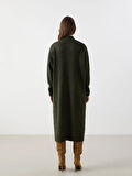 Yarım Balıkçı Yaka Oversize Kadın Triko Elbise_W4I734Z8-YHX_8684147946746_2XL