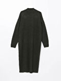 Yarım Balıkçı Yaka Oversize Kadın Triko Elbise_W4I734Z8-YHX_8684147946746_2XL