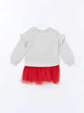 Bisiklet Yaka Dantelli Kız Bebek Elbise ve Külotlu Çorap_W4DM93Z1-JMD86841479583439-12 Ay