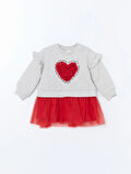 Bisiklet Yaka Dantelli Kız Bebek Elbise ve Külotlu Çorap_W4DM93Z1-JMD86841479583439-12 Ay