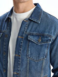 LCW Jeans Indigo Standart Kalıp Erkek Jean Ceket