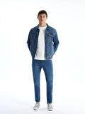 LCW Jeans Indigo Standart Kalıp Erkek Jean Ceket