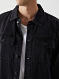 LCW Jeans SİYAH Standart Kalıp Erkek Jean Ceket