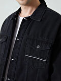 LCW Jeans SİYAH Rahat Kalıp Erkek Jean Ceket