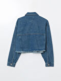 LCW Vision Indigo Oversize Kadın Jean Ceket