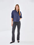 LCW Jeans GRİ Mars Flare Kadın Jean Pantolon