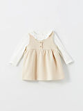 Bisiklet Yaka Kız Bebek Bluz ve Elbise 2'li Takım_W4KC97Z1-S6R86841485664241-3 Ay