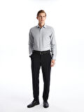 LCWAIKIKI Formal Gri Slim Fit Uzun Kollu Erkek Gömlek