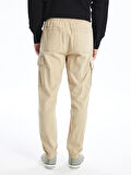 LCW Casual BEJ Standart Kalıp Gabardin Erkek Kargo Pantolon