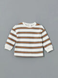 Bisiklet Yaka Çizgili Erkek Bebek Sweatshirt ve Pantolon 2'li_W4KD29Z1-LFC_8684148919145_12-18 Ay